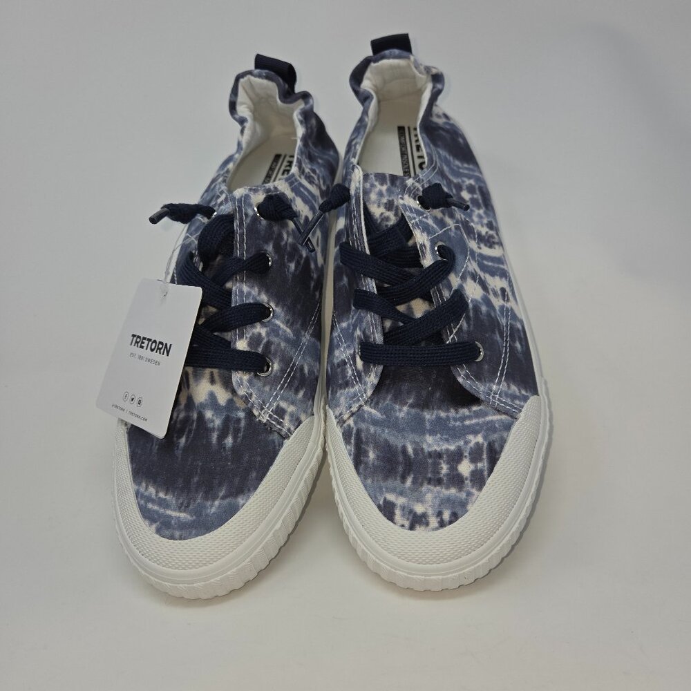 Tretorn Women’s Meg Sneakers in Shibori Navy Tie Dye, Size 9M, NWT